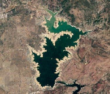 Satellite view of Lake Buchanan