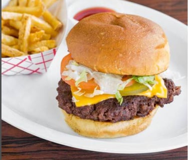 juicy fresh-made cheeseburger