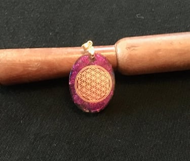 orgonite pendentif fleur de vie