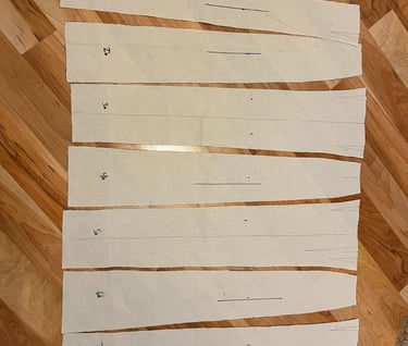 The pleats cut apart