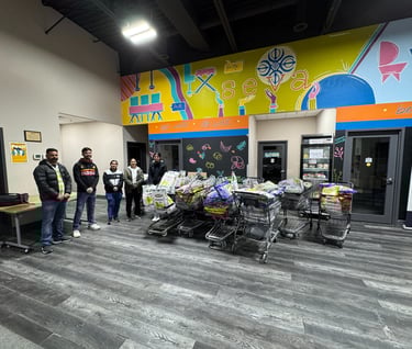 Food deliver at local food bank