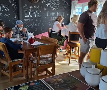 cafe coffe donuts cake Customer 1877 Doughnut Bar swakomund