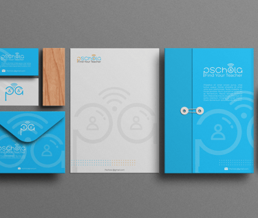 Visitenkarte und Briefumschläge Pschola Brand Design