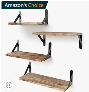 a set of three shelves with shelves and shelves