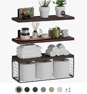 a shelf with a variety of different types of towels