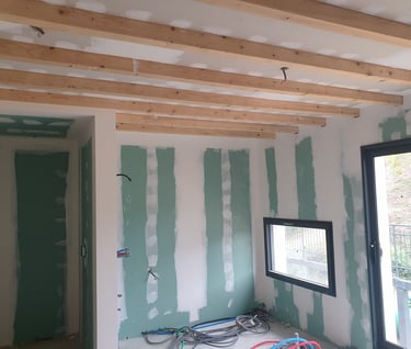 Faux plafond et doublage placo
