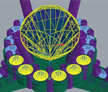 Vista Superior Modelo 3D enfoque piedra central halo Anillo de Compromiso