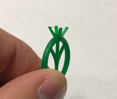 Vista Isometrica 2 Impresion 3D Anillo de Compromiso Solitario