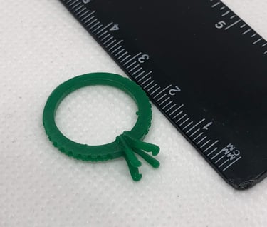 Vista Superior Impresión 3D Anillo de Compromiso con Laterales