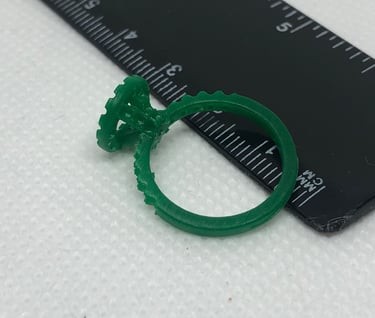 Vista Superior Impresión 3D Anillo de Compromiso Halo - 3