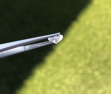 Moissanita 1 quilate vista lateral