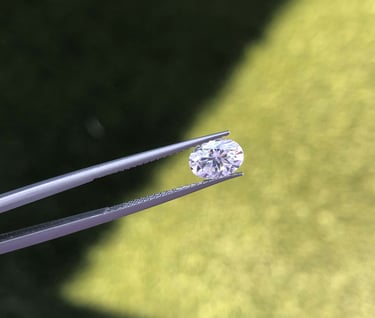 Moissanita 1 quilate vista superior