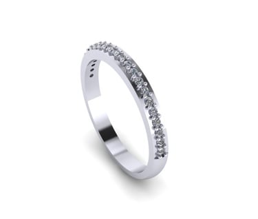 Render Vista Isometrica Churumbela 2 Oro Blanco y Diamantes