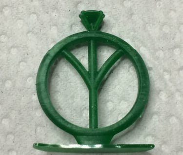 Impresión 3D Dibujo Sketch de Anillo de Compromiso Oro Blanco 14k con Diamantes Laterales