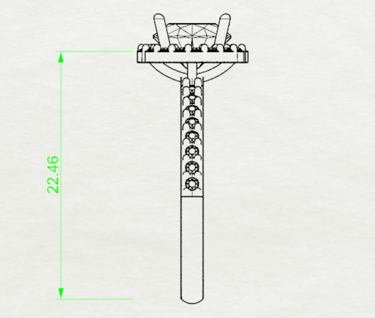 Vista Lateral Boceto Sketch Anillo de Compromiso Moissanita Halo