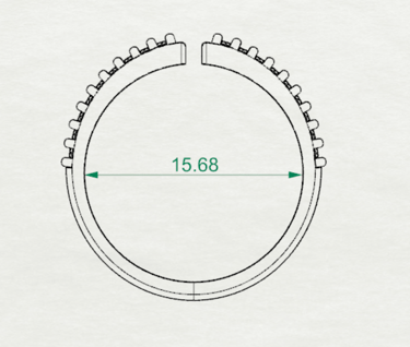Vista Frontal Churumbela con Diamantes