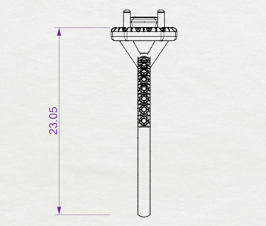 Vista Lateral Sketch Acotado Anillo de compromiso Cushion Halo