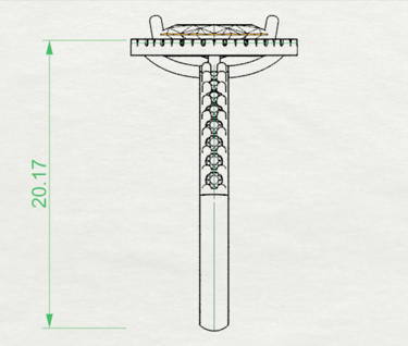 Vista Lateral Sketch Acotado Anillo de Compromiso Marquesa Halo