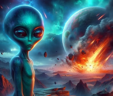 planeta alienigena destruido