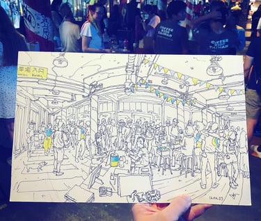 Evgeny Bondarenko Sketch at TWSWU charity event