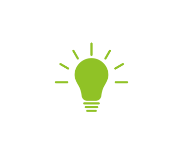 lightbulb icon symbolising - build knowledge and confidence