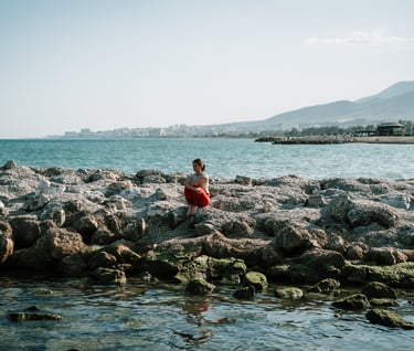 relaxing at the beach