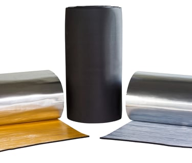 a roll of elastomeric rubber foam