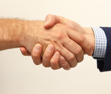 two men shaking hands