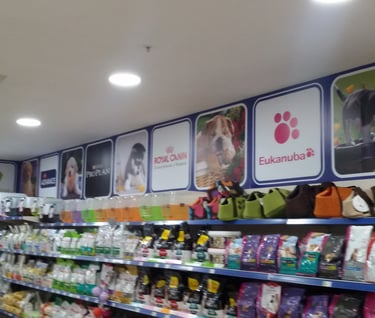 vinilo impreso PVC paredes tienda animales Coruña
