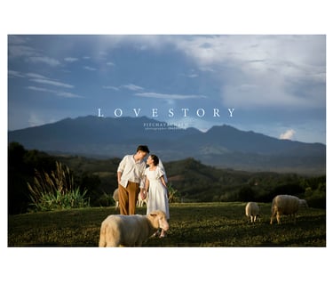 ภาพพรีเวดดิ้งคู่รักกลางธรรมชาติ จังหวัดน่าน ถ่ายโดย Photonan Photography ช่างภาพพรีเวดดิ้ง น่าน