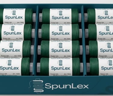 GREEN SPUN POLYESTER THREADS REEL IN INDIA ALL STATE WE SUPPLY IN INDIA 