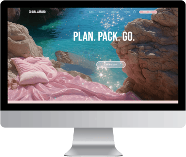 a computer screen shot of a travel website that has been designed and email marketing optimized