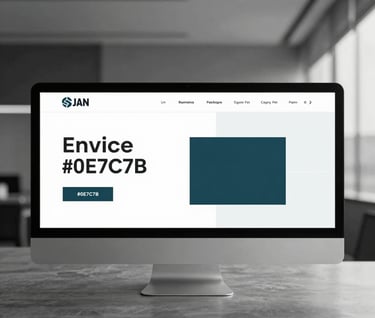 A minimal, black and white photograph of a corporate environment with strong geometric lines. The lighting is sharp, creating a confident, premium feel. The composition includes a subtle deep teal (#0E7C7B) accent in the distance, maintaining the brand palette.