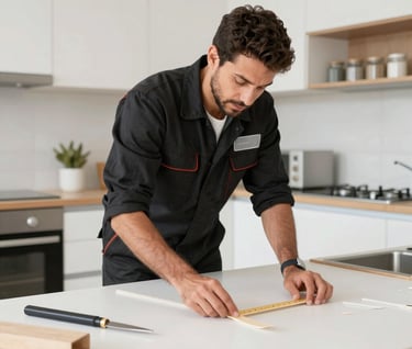 man standing near white wall