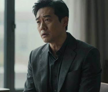 A medium shot of an actor performing an intense emotional scene. Soft light from a window, muted color grading using #A8A8A8 and deep #0F0F0F shadows.