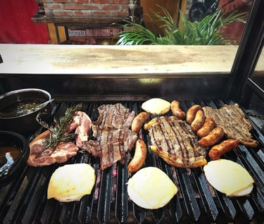 deliciosa carne en candelabro parrilla