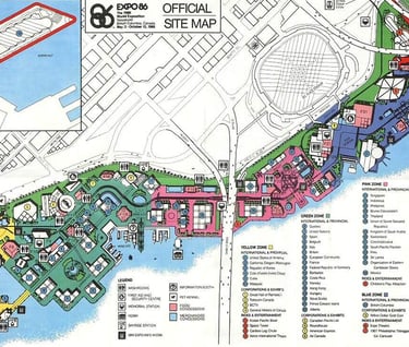 Map of Expo 86 zones