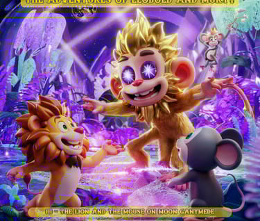 A lion and a mouse on a moon called ganymede