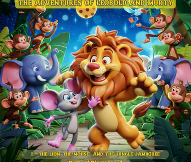 A lion and mouse dancing at a party