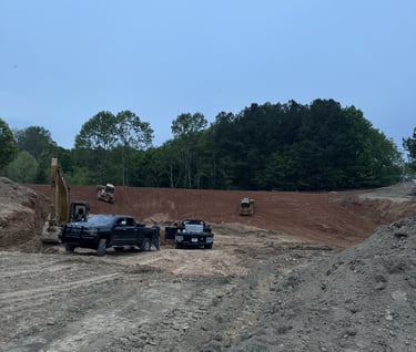 excavating a large pond