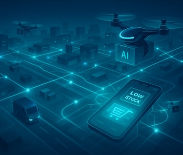 Réseau logistique automatisé par l'IA dans une méta‑marketplace