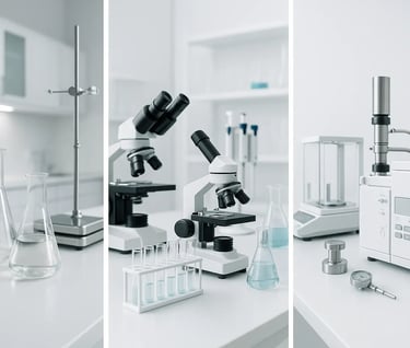 a microscope in laboratory