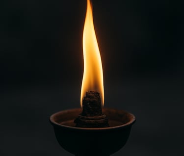 Burning lamp symbolizing the passion for Leadership