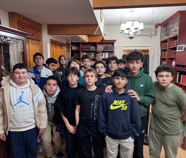 a group of young adult students in a library