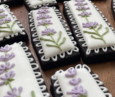 lavender flower cookies