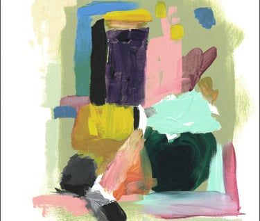 An intuitive painting, abstract painting.