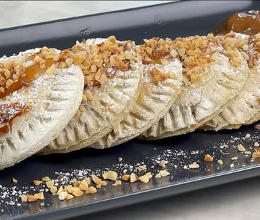 Focaccia dolce con mermellata di fichi