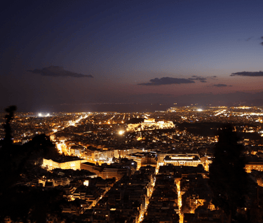 City of Athens From Lycabetus Hill Early Night