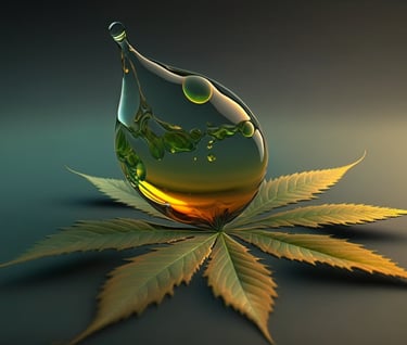 a drop of oil in a drop of oil on a leaf