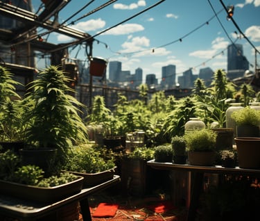 rooftop cannabis garden